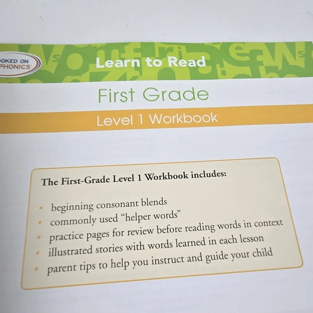 Hooked on Phonics - Learn to Read 1st Grade Level 1 & 2 STUDENT WORKBOOKS‎ ONLY